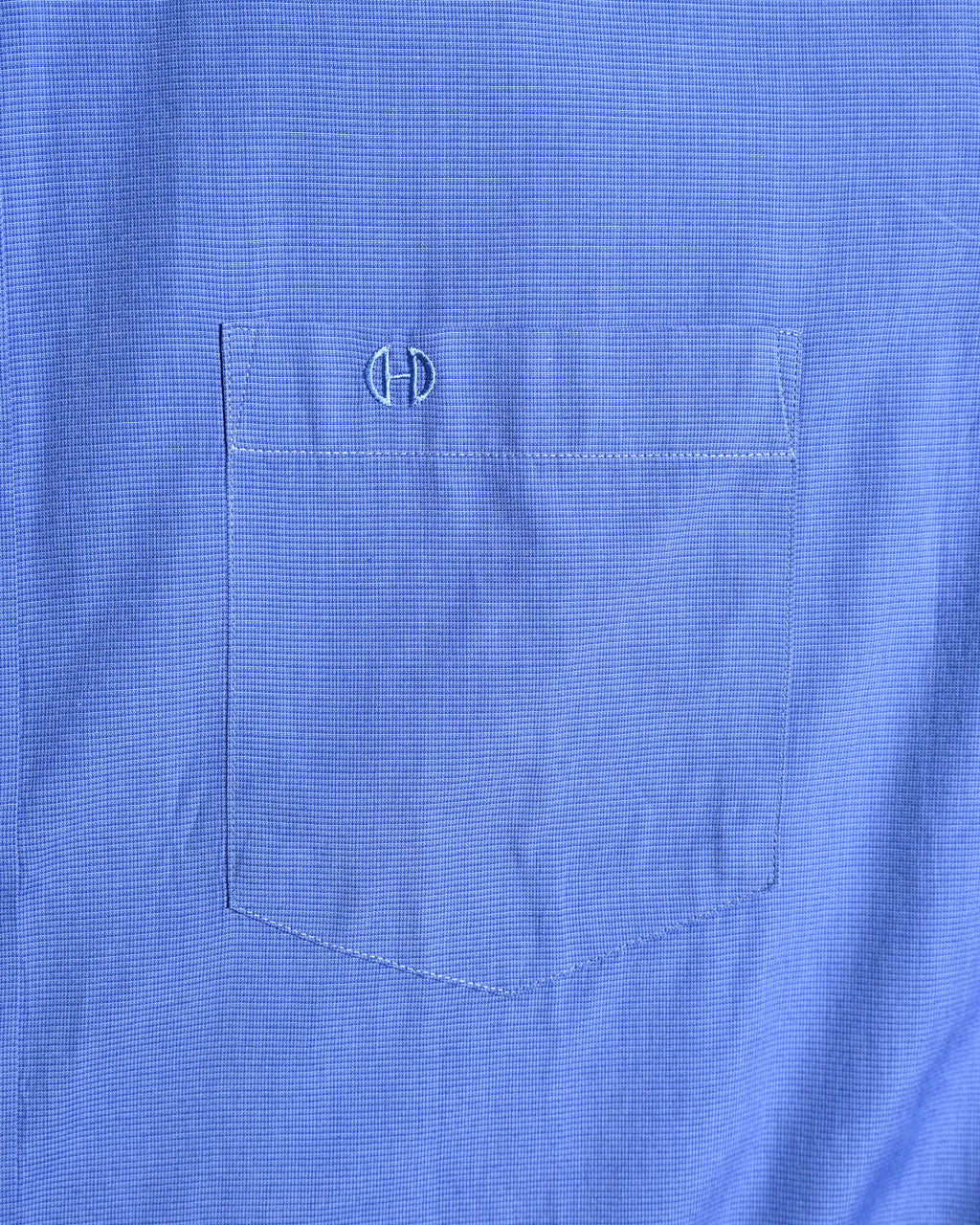 CÉLINE/ Beautiful Colored Logo Embroidered Cotton Shirt Blue