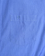 CÉLINE/ Beautiful Colored Logo Embroidered Cotton Shirt Blue