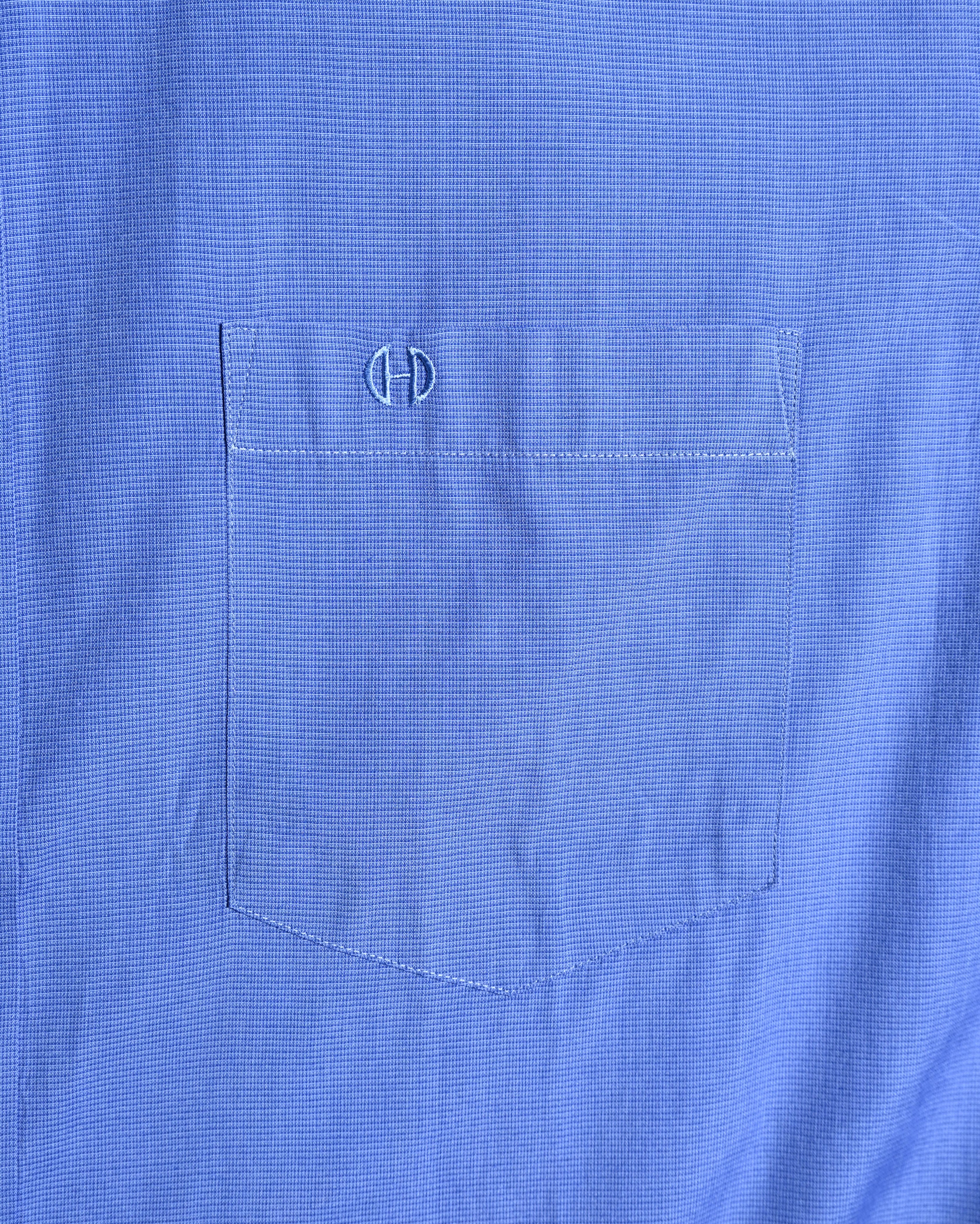 CÉLINE/ Beautiful Colored Logo Embroidered Cotton Shirt Blue