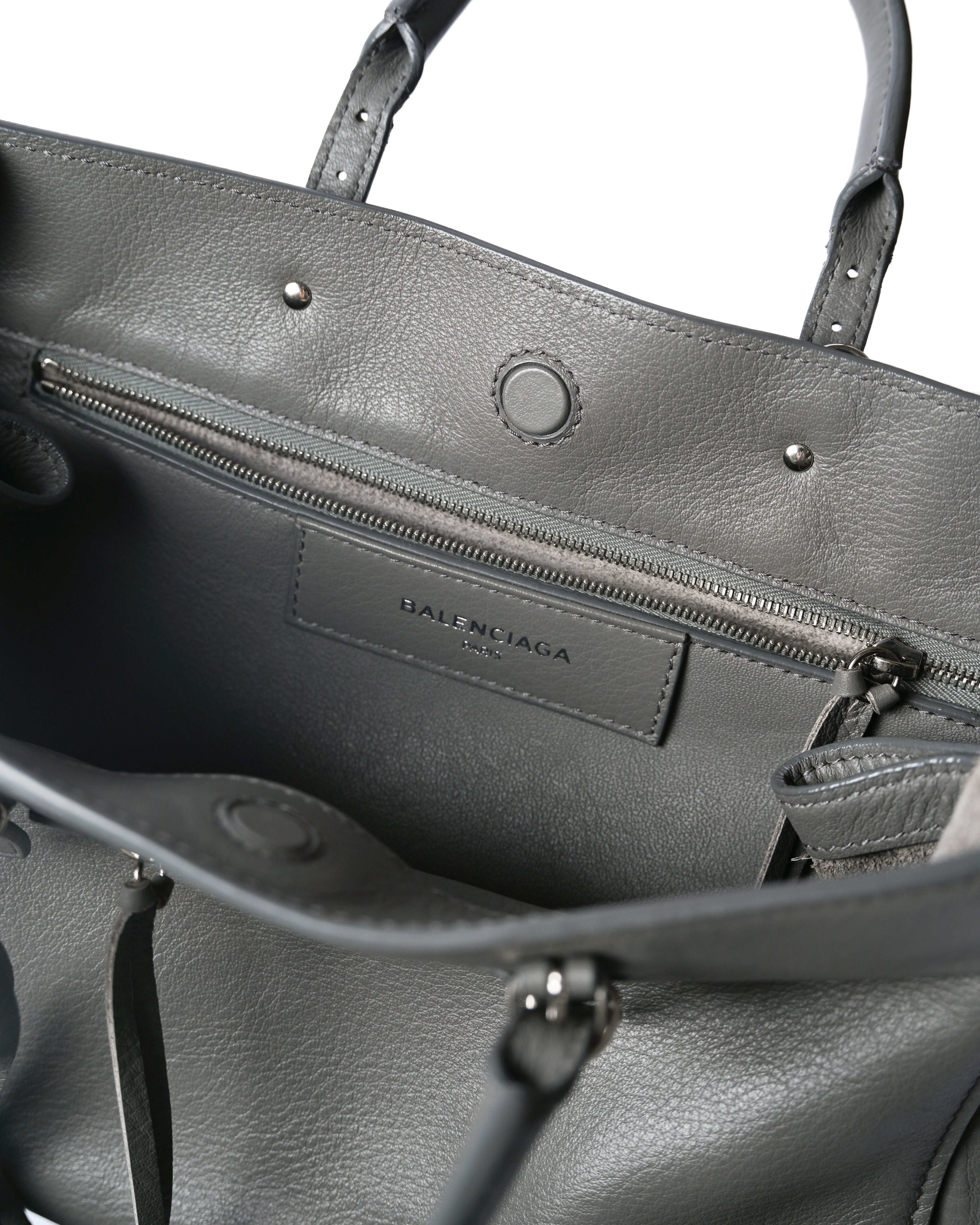 BALENCIAGA/ “Papier A6 ” Zip Around 2 Way Handbag Gray – MOOD