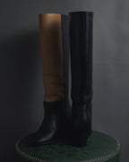 "MM6 Maison Margiela" Bicolour leather long boots