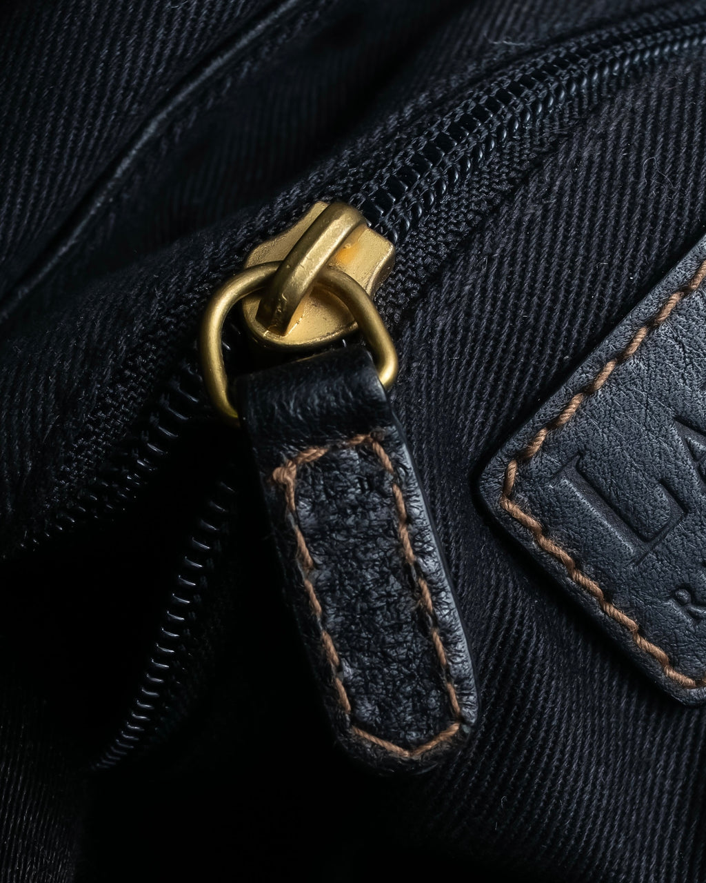 "Ralph Lauren" Saddle＆stirrup motif grained leather shoulder bag