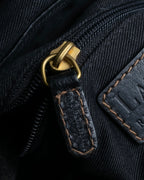 "Ralph Lauren" Saddle＆stirrup motif grained leather shoulder bag