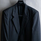 "COMME des GARCONS
HOMME" Notch lapel tailored jacket & wide tapered slacks charcoal gray set up