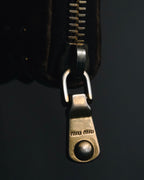 "MIU MIU" 10’s studded quilted vintage leather zip wallet