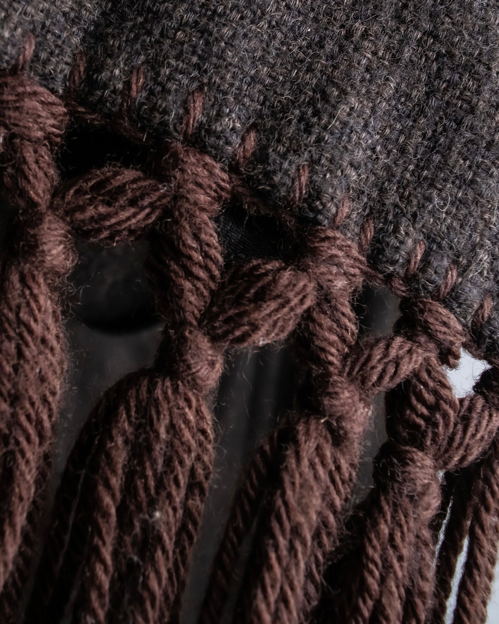 "DOLCE & GABBANA" Fringe scarf included double-breasted coat