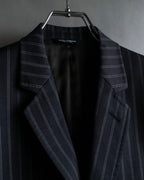 "Dolce & Gabbana" Pinstripe vertical lines emphasized tailored jacket