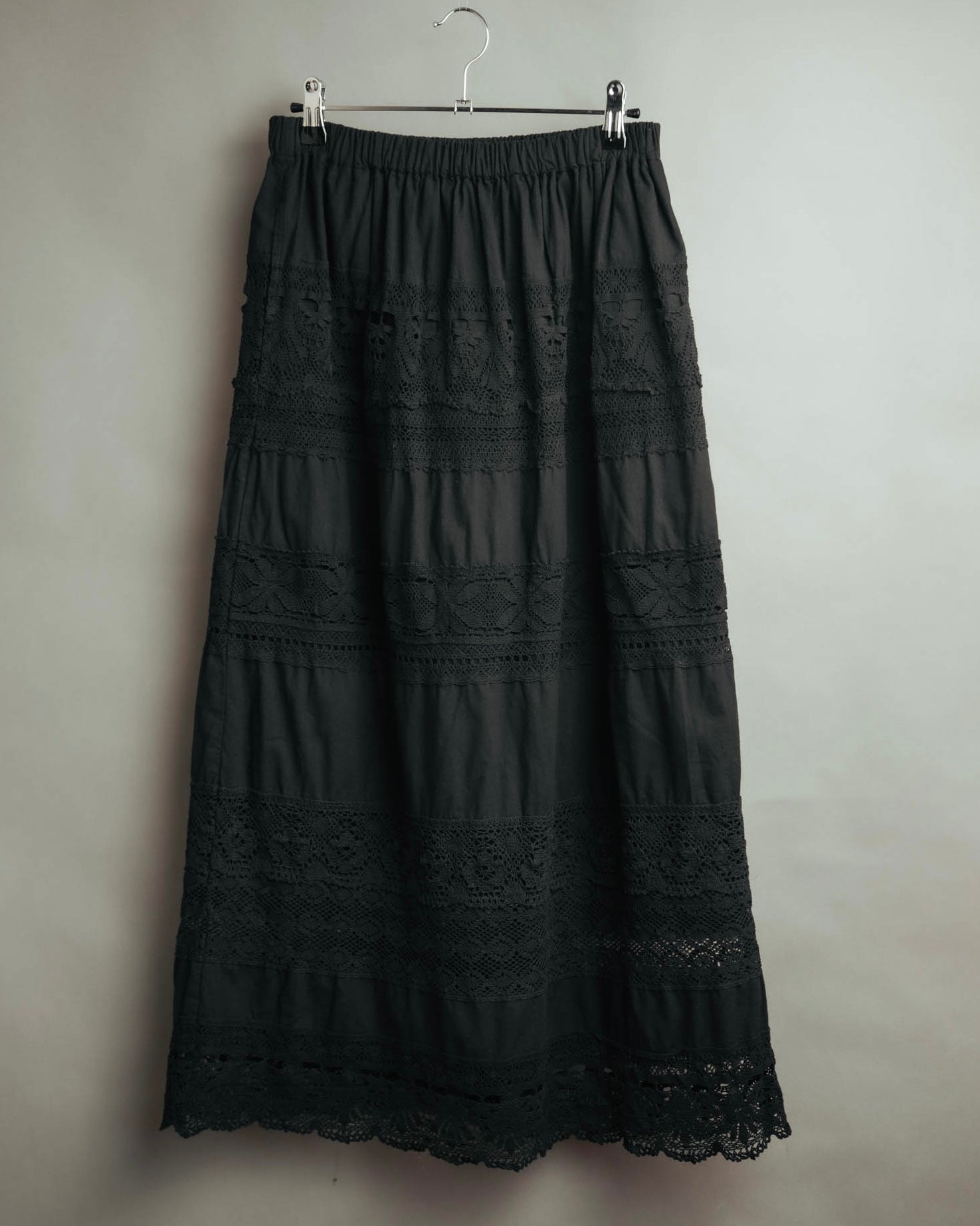 -SPECIAL- “tricot COMME des GARÇONS“ 2002SS Lace panel gathered skirt