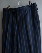 "GUCCI" Notch drop shaped tailored jacket & tapered silhouette slacks stripe set up