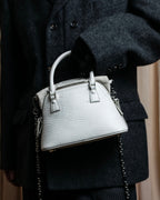 "MAISON MARGIELA" 5AC small white color 2way leather bag