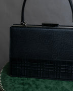 "BURBERRY" Nova check embossed leather hand bag