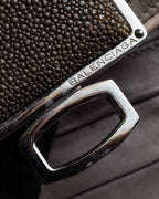 "BALENCIAGA" Three-way chain leather shoulder bag