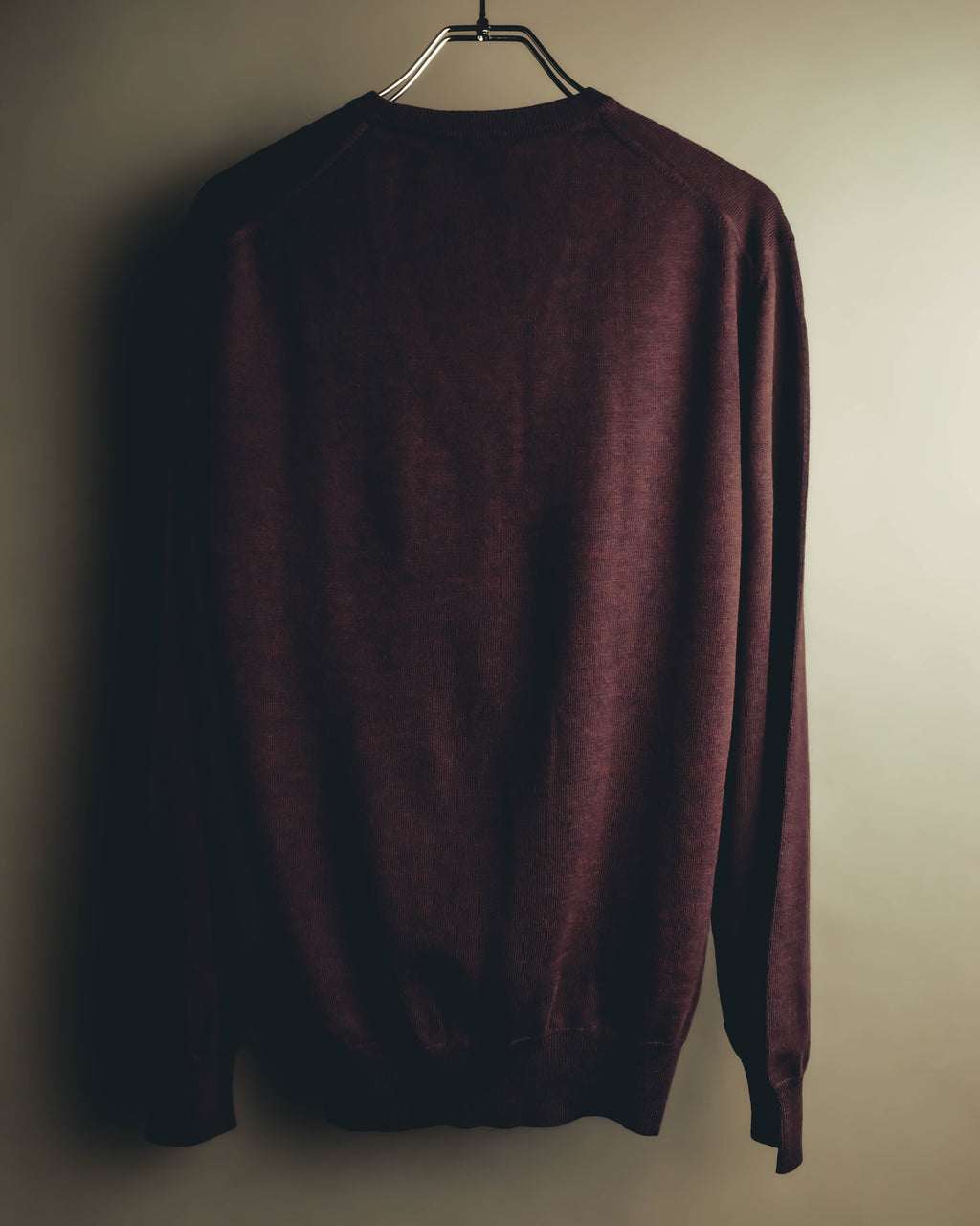 "GUCCI" 90's-00's Deep burgundy v-neck knit sweater