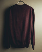 "GUCCI" 90's-00's Deep burgundy v-neck knit sweater
