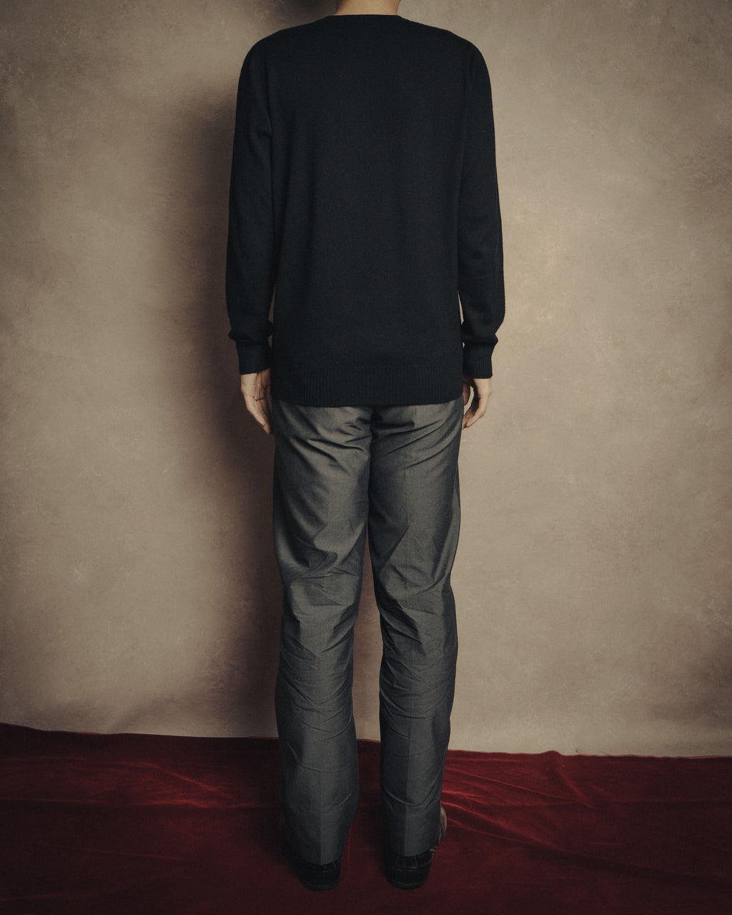 -SPECIAL- “HERMÈS” 1998-00’s Leather trimmed tailored trousers