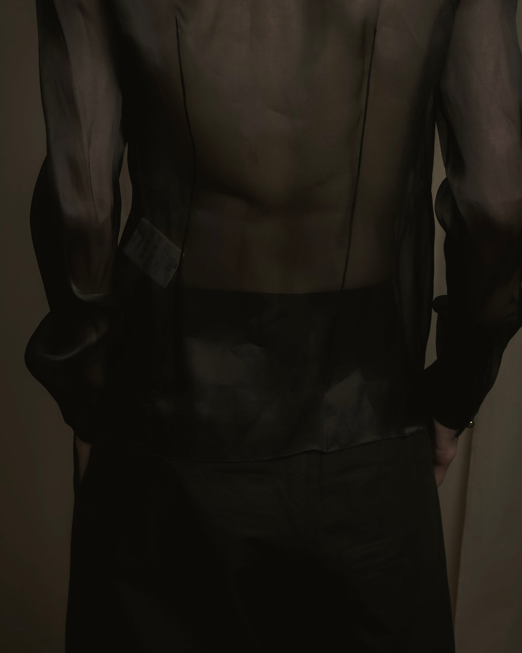 "LOEWE" 2014AW Sheer embroidered shirt