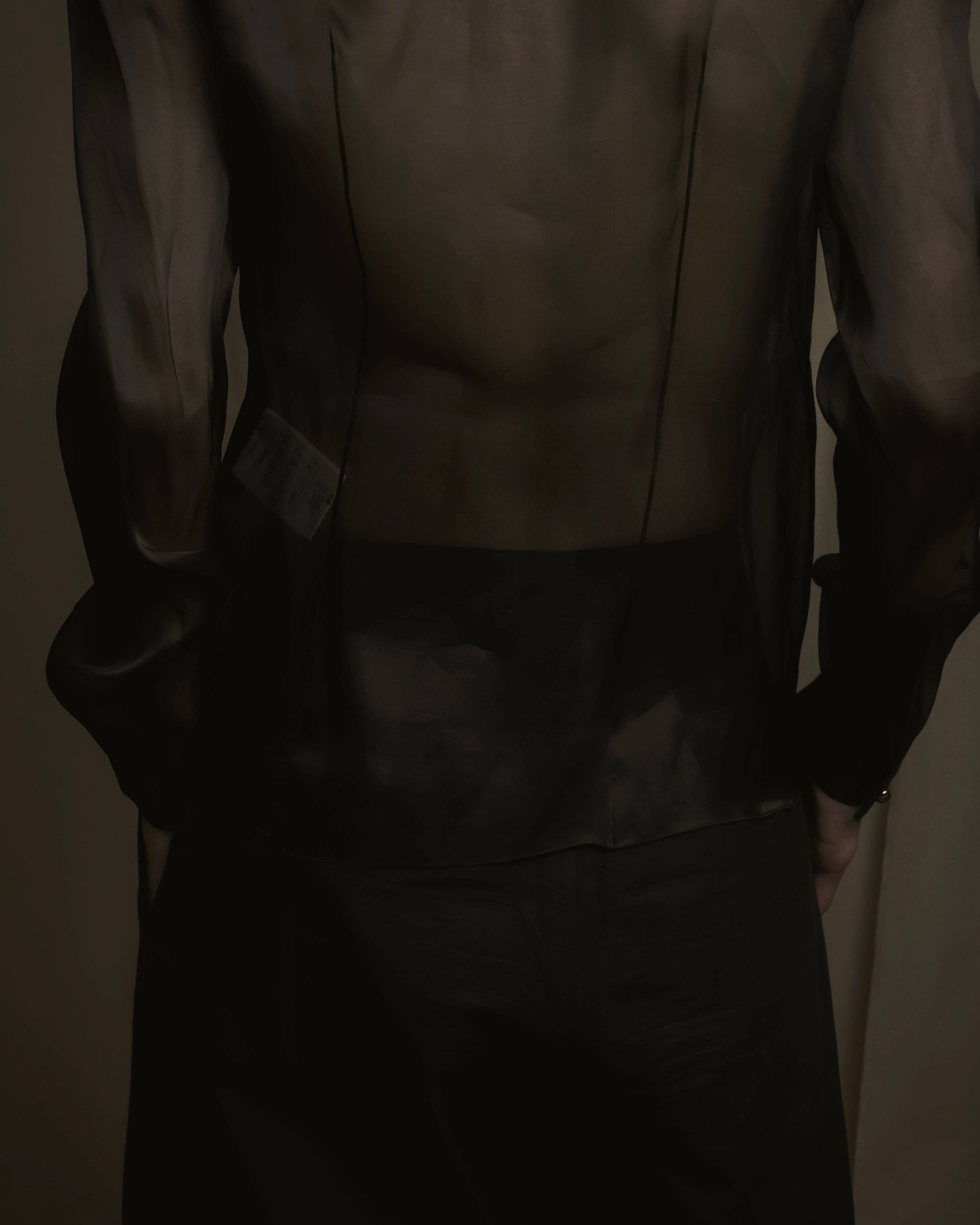 "LOEWE" 2014AW Sheer embroidered shirt