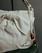 -SPECIAL- “Yves Saint Laurent” 2004-2011 Pilati era bow leather shoulder bag