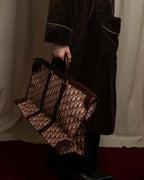 "Christian Dior" Trotter monogram jacquard boston bag