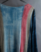 "Loro Piana" Hand-painted gradient knit tunic