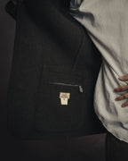 –SPECIAL– “HERMES” 90’s-00’s Concealed placket wool zip coat