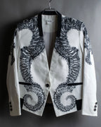 "HELMUT LANG" Seahorse motif design short jacket