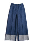 PATOU/ “Iconic Denim Trousers” Rolle Up Designed Denim