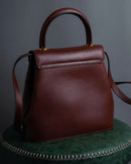 "Salvatore Ferragamo" Coin motif metal design leather hand bag