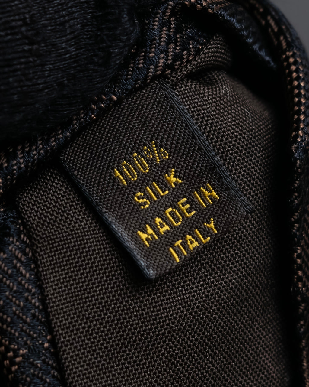 "LOUIS VUITTON" Damier check silk jacquard neck tie