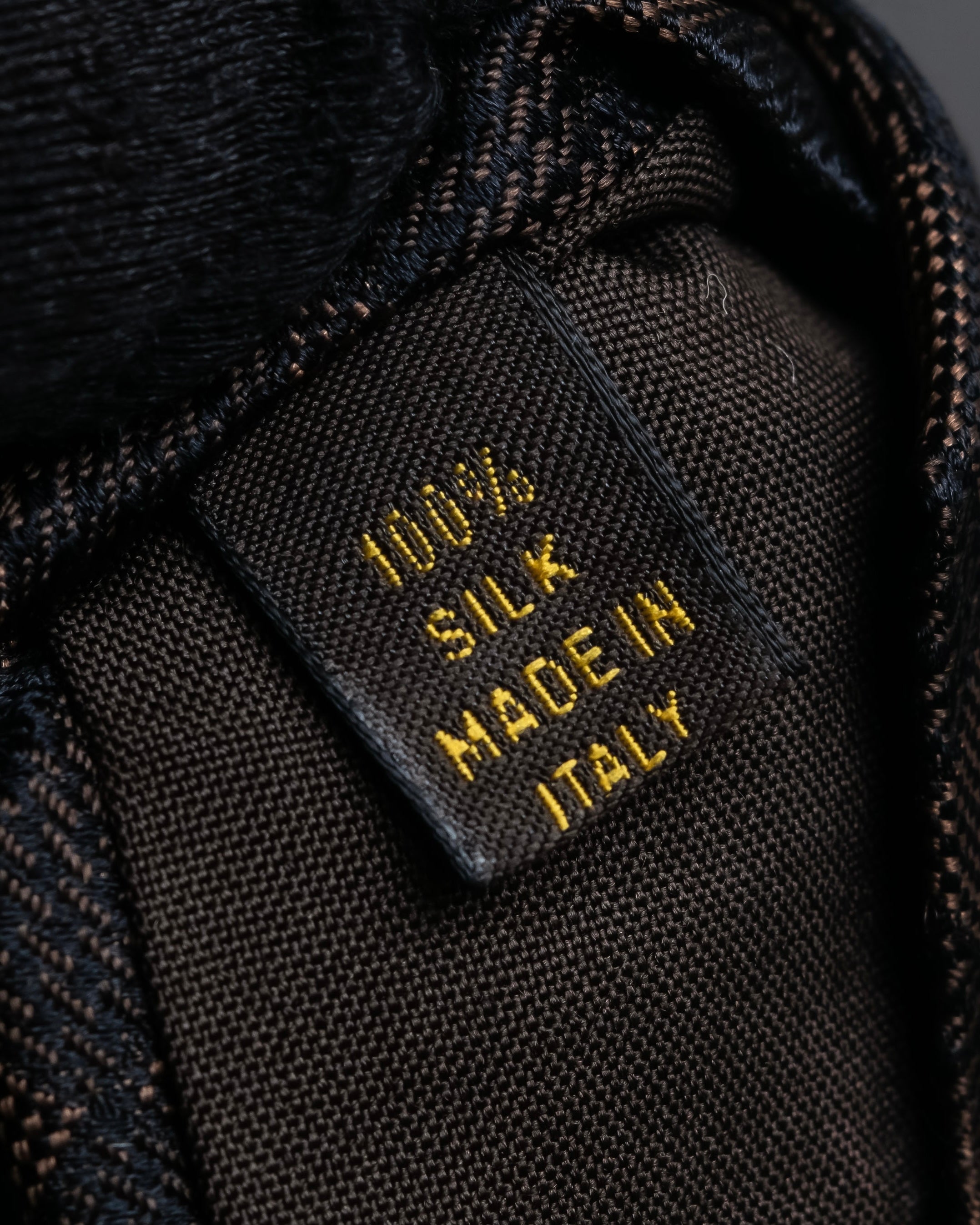 "LOUIS VUITTON" Damier check silk jacquard neck tie