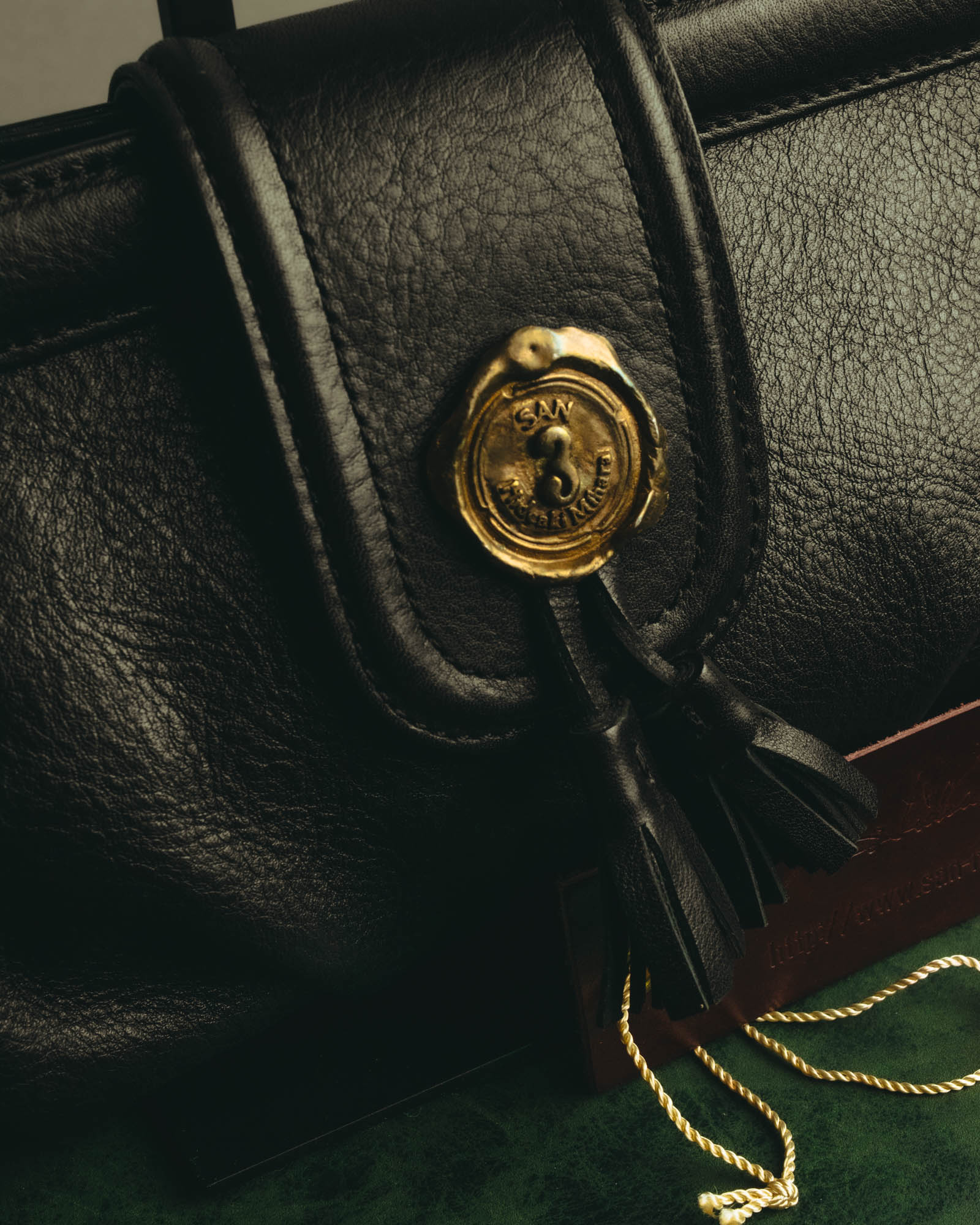 “SAN HIDEAKI MIHARA” 2000’s-2010’s black leather chain shoulder bag