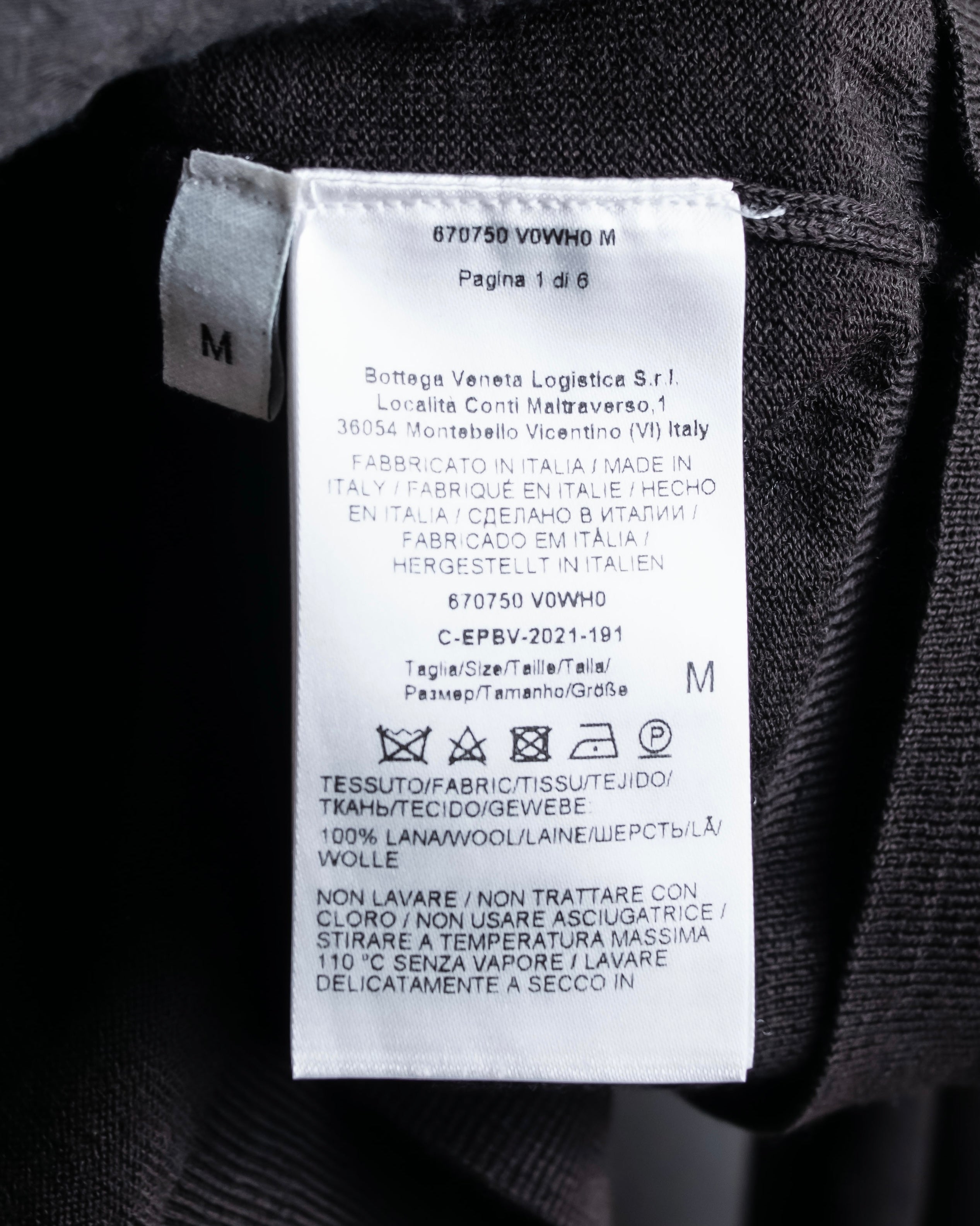 "BOTTEGA VENETA" High quality wool charcoal brown knit