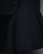 "GIORGIO ARMANI" Early 90s rayon linen asymmetric gilet