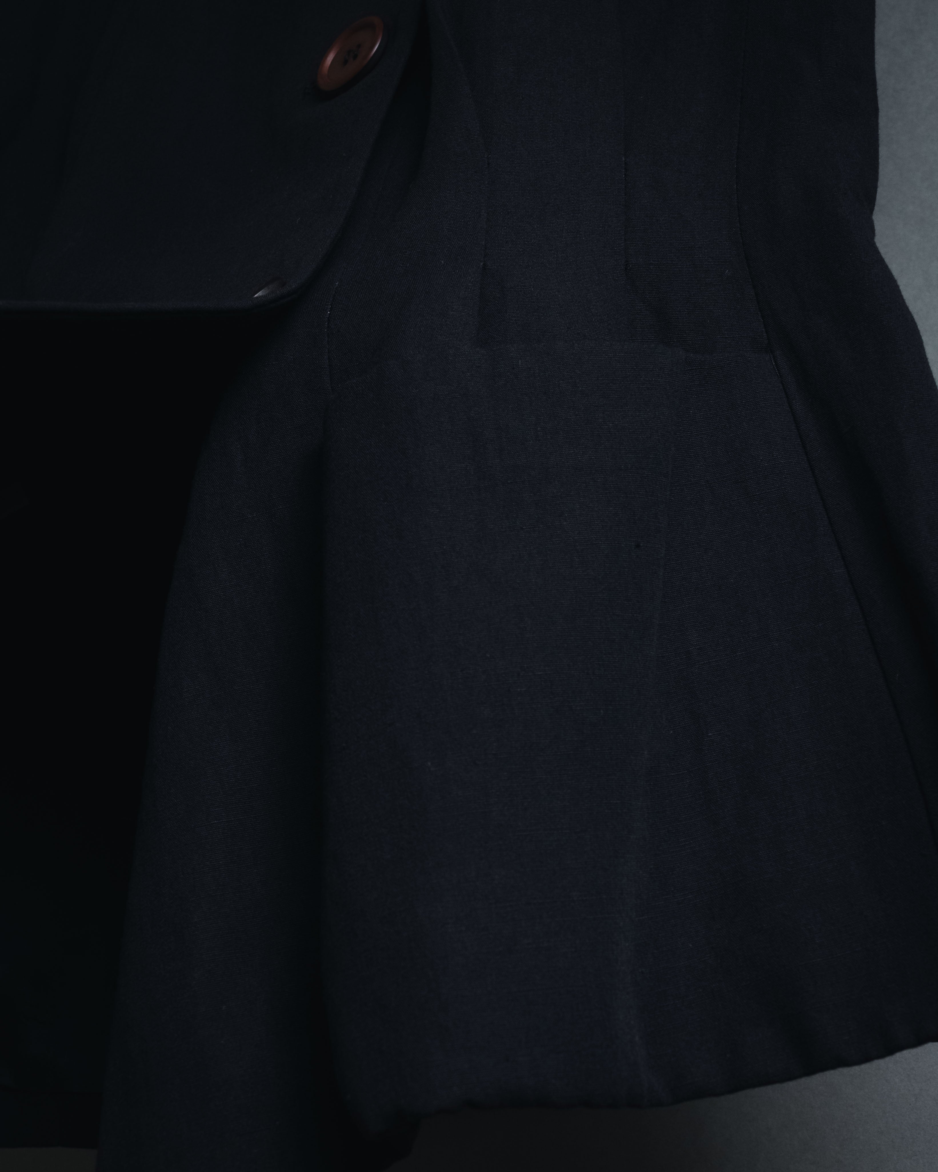 "GIORGIO ARMANI" Early 90s rayon linen asymmetric gilet