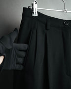 -MOOD MILLÉSIMES- 80’s-90’s black wool intuck wide trousers