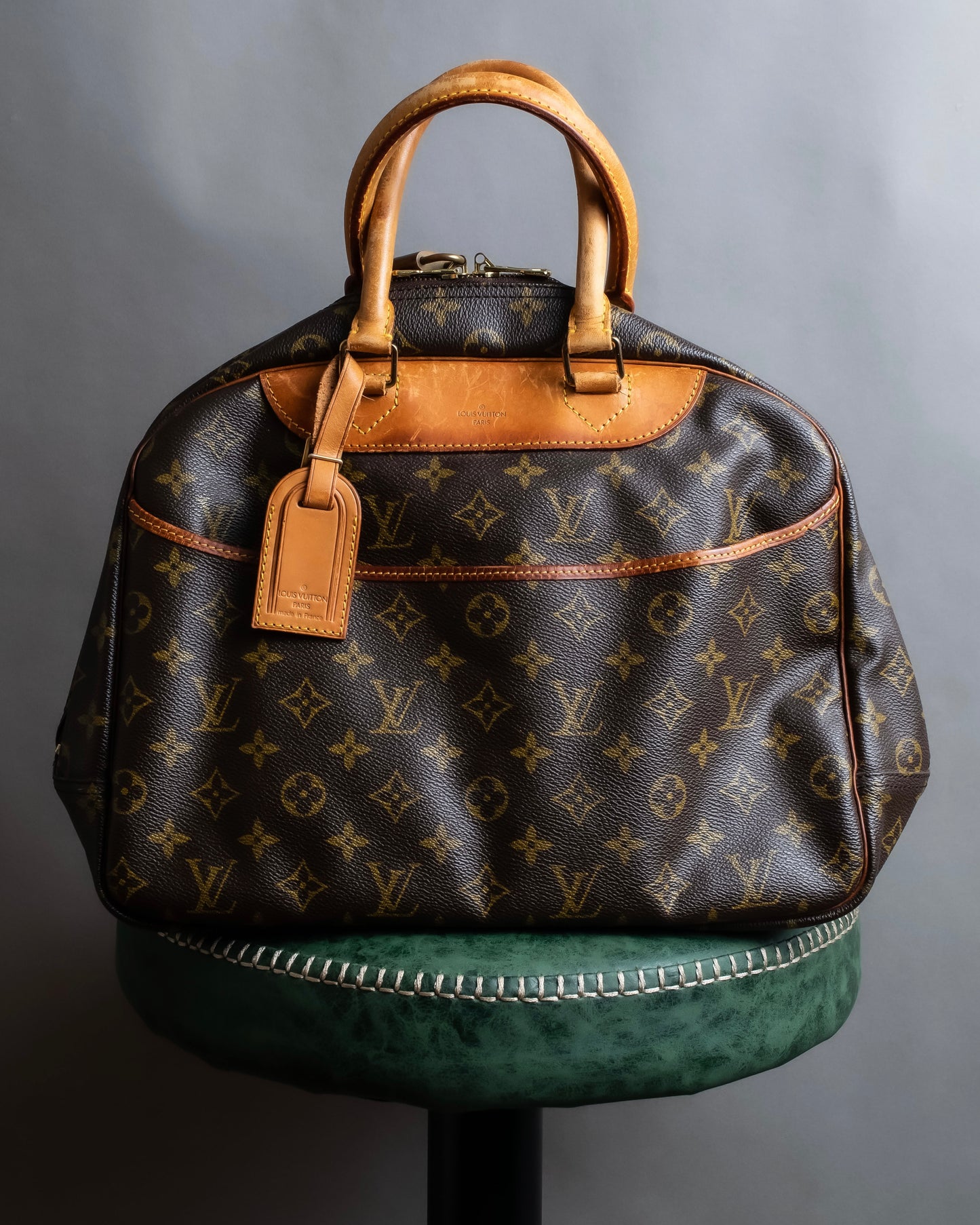 "LOUIS VUITTON" Deauville monogram pattern boston hand bag