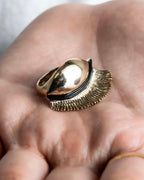"Dior" Feather motif antique style ring