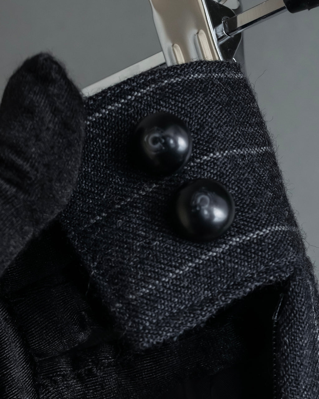 "BALENCIAGA" Side zipper design striped slacks