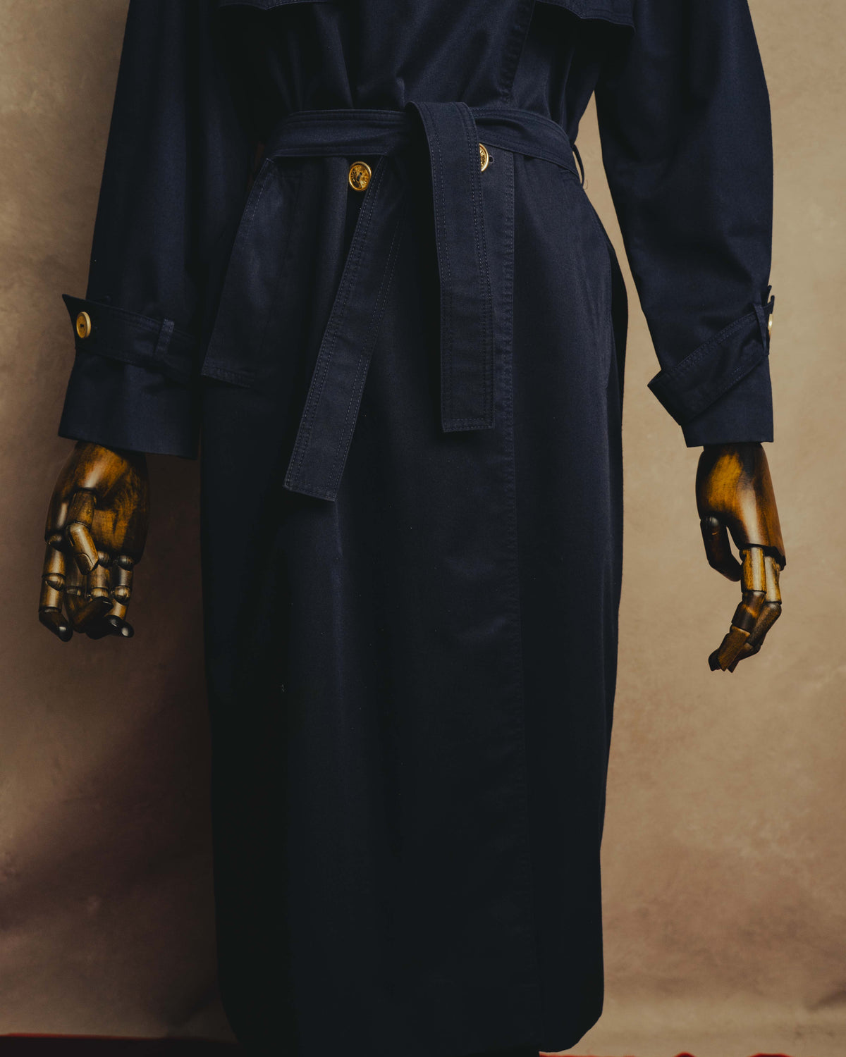"CELINE" 70's-90's Classic belted trench coat