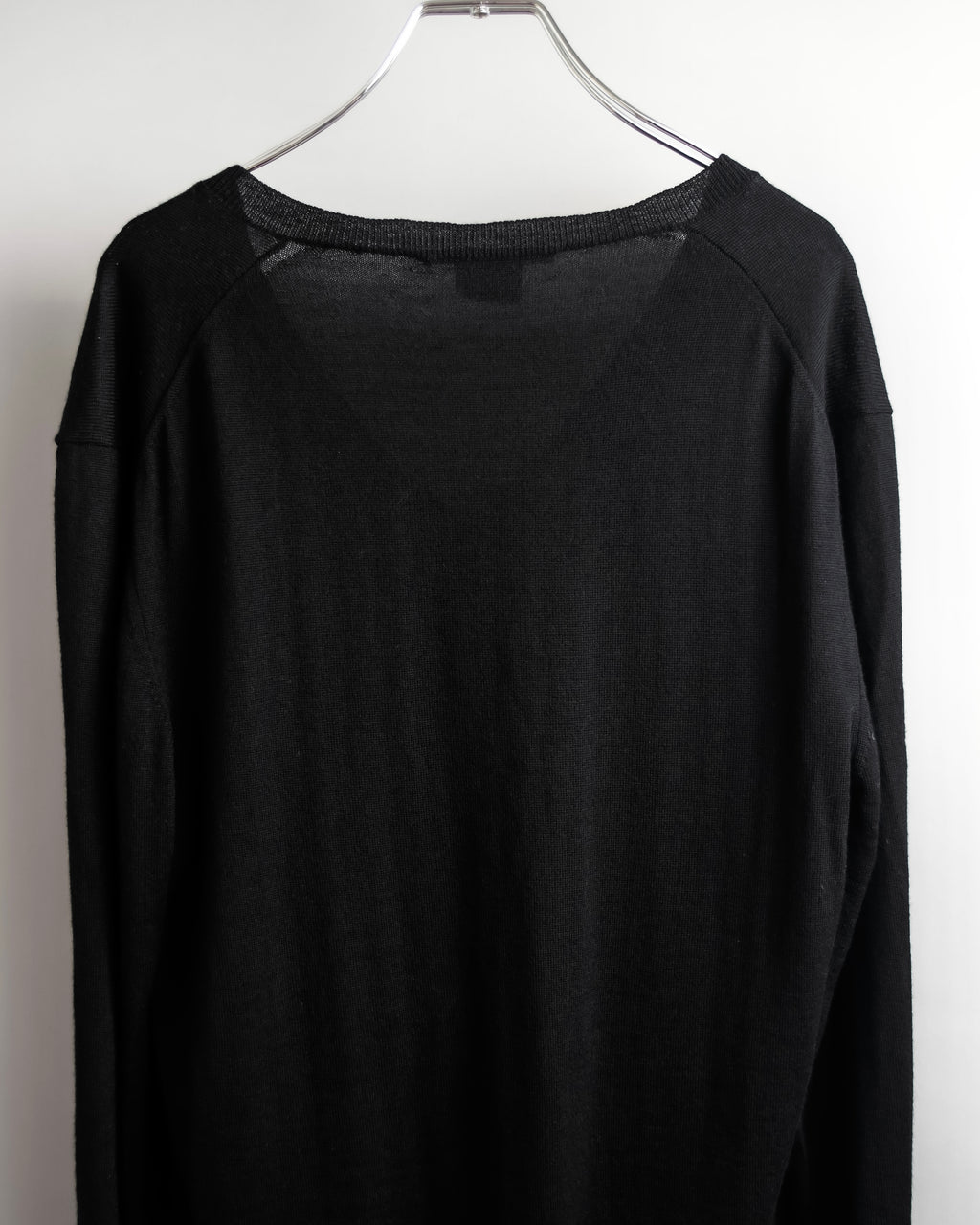 "GUCCI" G logo embroidered silk mix V-neck knit