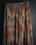 "RED VALENTINO" 19-20’s Floral pleated skirt with tulle hem