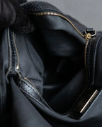 "FENDI" Gathered design leather one-shoulder bag