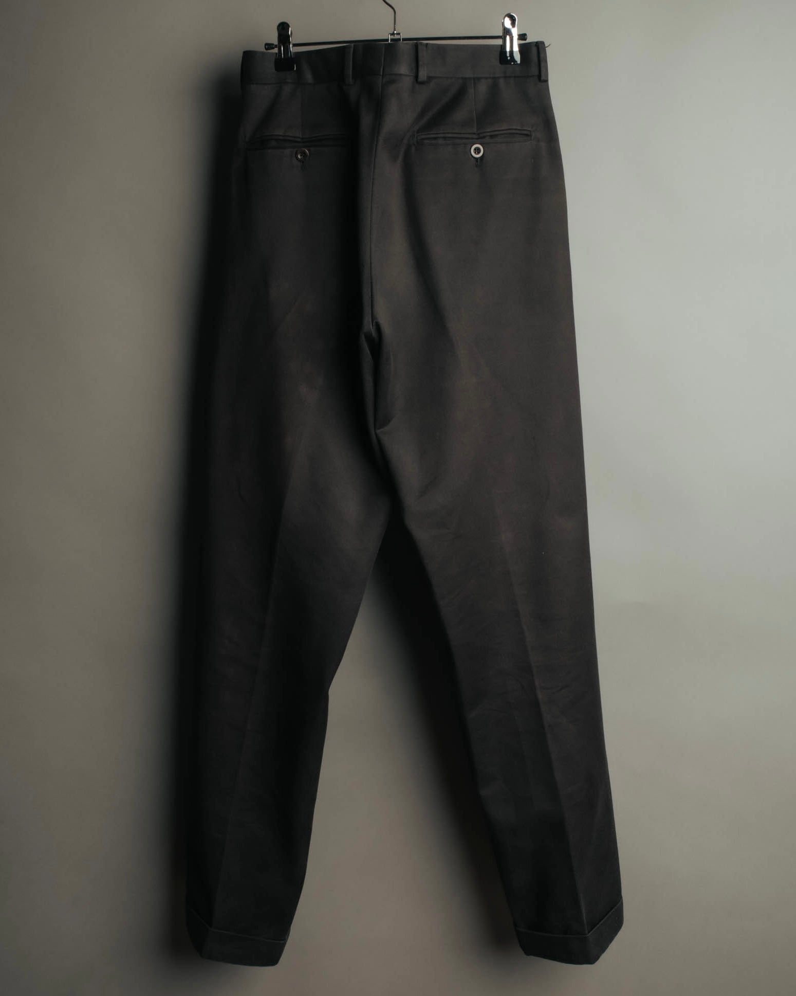 -SPECIAL- "Hermès" 90's-00's Refined cotton trousers