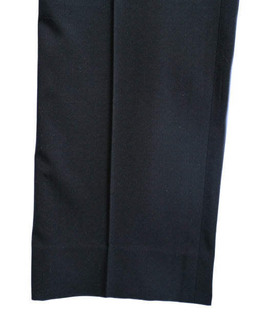 GIORGIO ARMANI/ Virgin Wool Straight Trousers Black