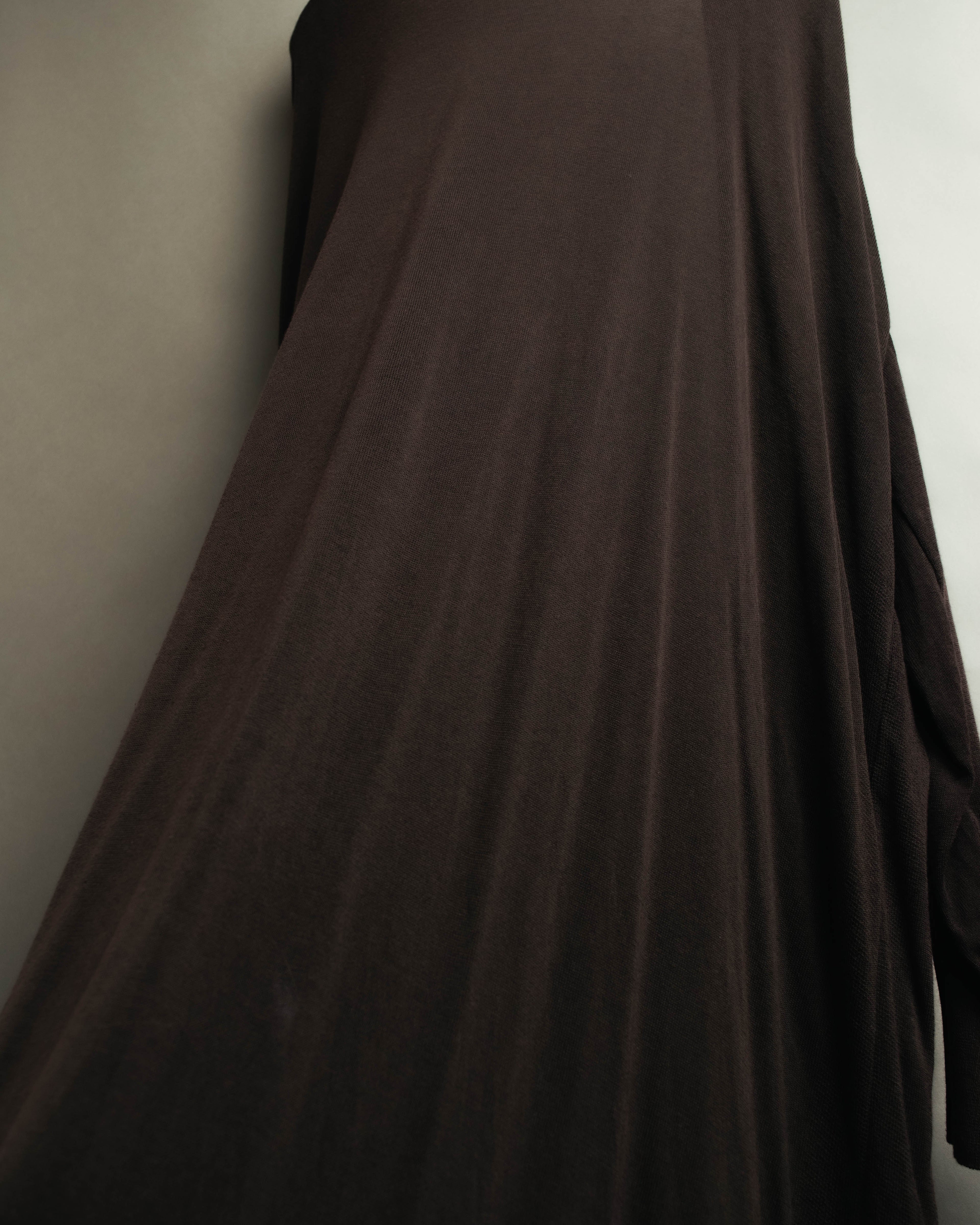 "Hermès" 00's Draped cotton silk long cardigan