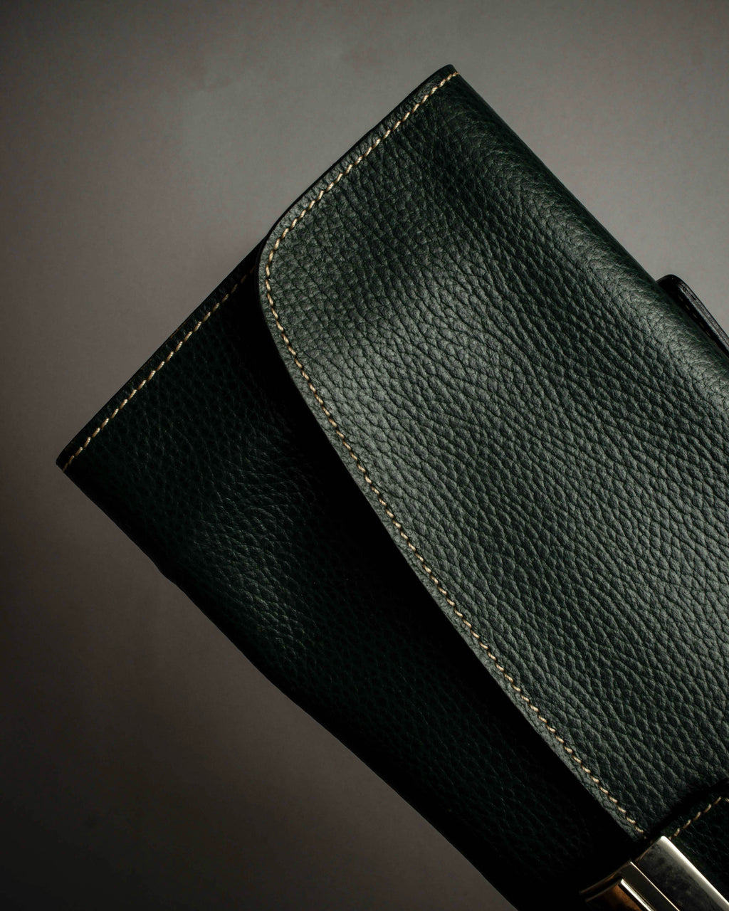 "E. MARINELLA Sottobraccio" Slide closure design 2way leather bag