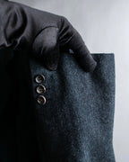 "COMME des GARCONS HOMME DEUX" Box silhouette heather grey tailored jacket