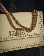 -SPECIAL- “Salvatore Ferragamo” 2015-2017 Vara studded chain shoulder bag