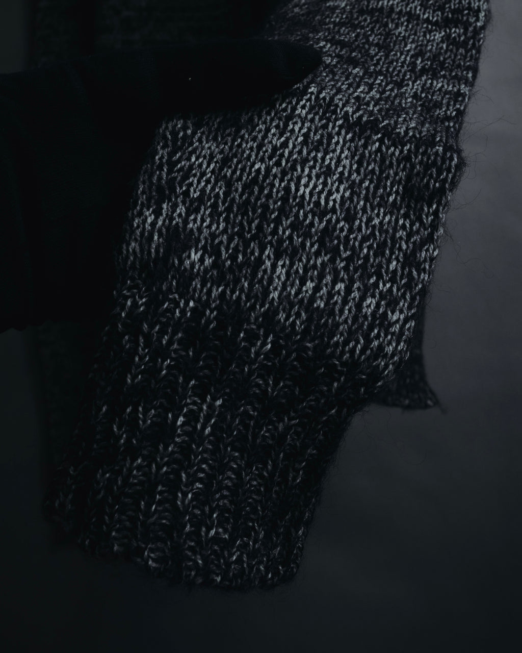 "Maison Martin Margiela" 2011AW deconstructed melange mohair wool cardigan