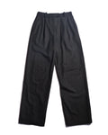 HERMES/ Straight Silhouette Wool Tuck Trousers